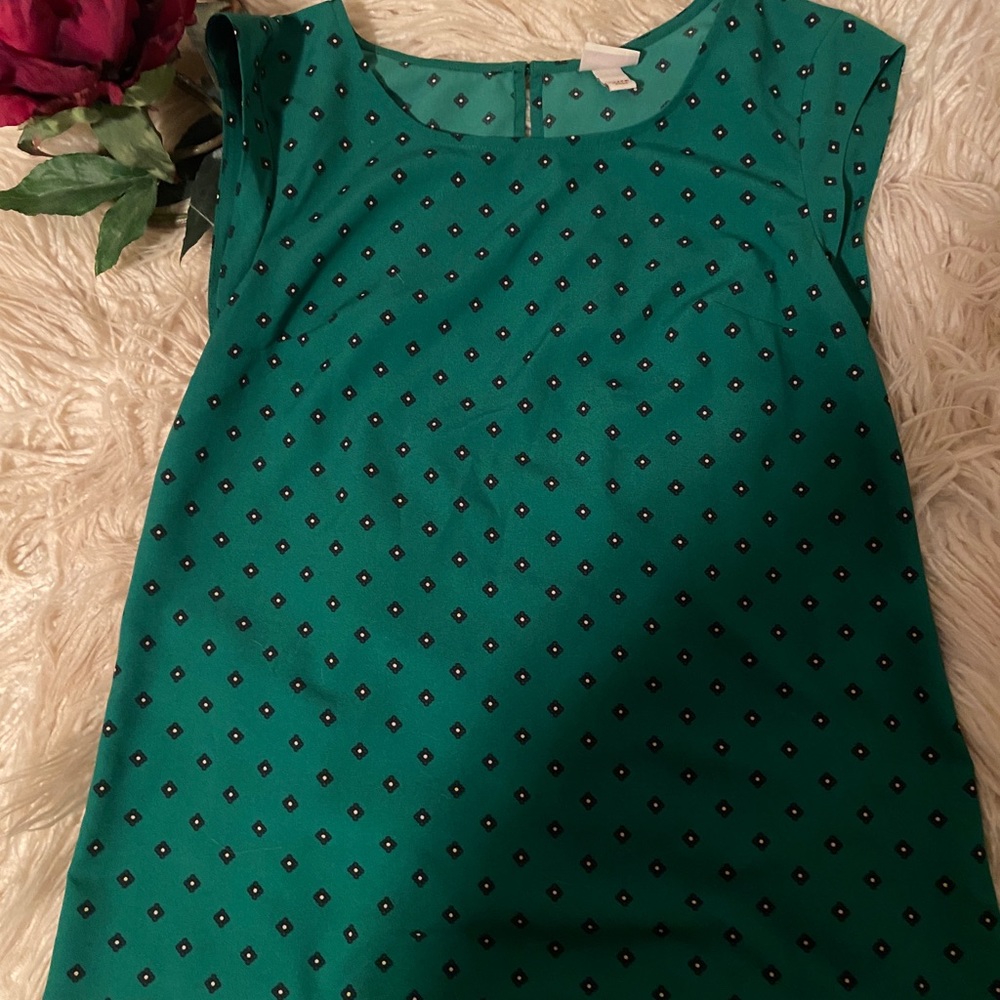 Merona Green Sleeveless Blouse